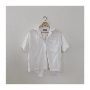 everlane the cotton short sleeve popover top